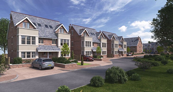 14 houses at Melling Lane, Liverpool for Aintree Homes. Services: Architects and Principal Designer.